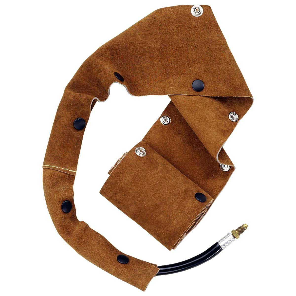 1 1/4 INCH DIAMETER HEAVY DUTY LEATHER CABLE COVER. Pack 1. 1 1/4