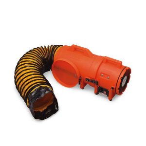 8″ Axial AC Plastic Blower w/ Canister & 50′ Ducting. Part: ALL-9533-50. Pkg: 1