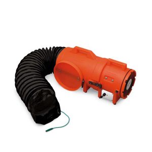 8″ Axial Explosion-Proof (EX) Plastic Blower w/ Canister & 50′ Ducting. Part: ALL-9538-50. Pkg: 1