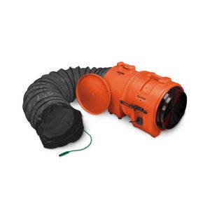 16″ Axial Explosion-Proof (EX) Plastic Blower w/ Canister & 15′ Ducting. Part: ALL-9558-15. Pkg: 1