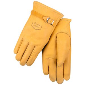 TOP GRAIN ELKSKIN — PULL STRAP DRIVER’S STYLE GLOVES. Pack 12. 17AXL