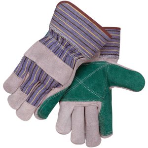 SHOULDER SPLIT COWHIDE–DOUBLE PALM SPECIALTY LEATHER PALM WORK GLOVES. Pack 12. 6DP