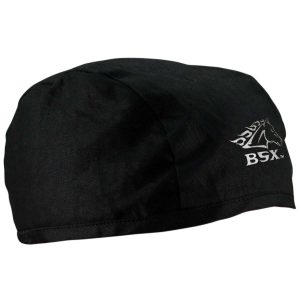 BSX BLACK/BLUE COTTON TWILL BEANIE CAP. Pack 12. BC5B-BLU