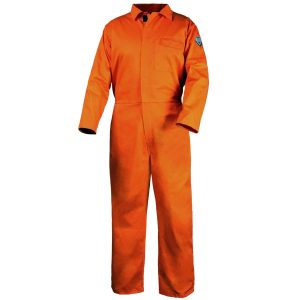 7 OZ FLAME-RESISTANT COTTON COVERALLS (ORANGE). Pack 1. CF2117-OR-XLG