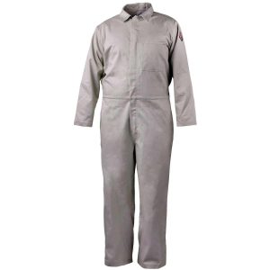 7 OZ FLAME-RESISTANT COTTON COVERALLS (STONE). Pack 1. CF2117-ST-XLG