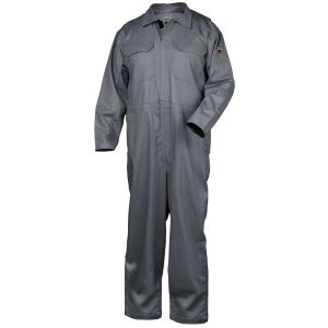 9 OZ FLAME-RESISTANT COTTON COVERALLS (GRAY). Pack 1. CF2215-GY-XLG