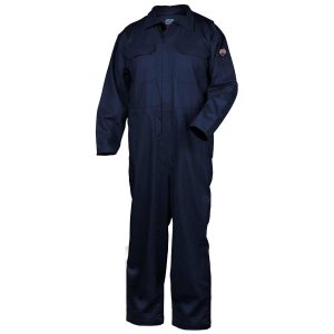 9 OZ FLAME-RESISTANT COTTON COVERALLS (NAVY). Pack 1. CF2215-NV-XLG