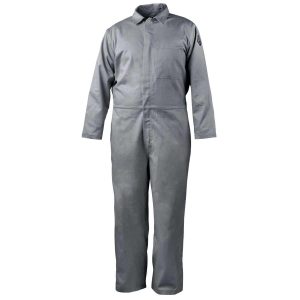 7 OZ FLAME-RESISTANT 88/12 COTTON COVERALLS (GRAY). Pack 1. CF4017-GY-XLG