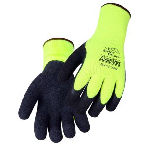 ACRYLIC TERRY LATEX COATED PALM NYLON KNIT GLOVES. Pack 12. GC4135-HY-XLG