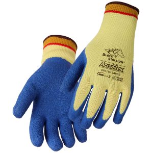 CUT RESISTANT LATEX COATED KEVLAR GLOVES. Pack 12. GR1135-YL-XLG