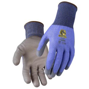 A2 CUT RESISTANT PU COATED BLUE/GRAY 15G HPPE BLEND GLOVE. Pack 12. X Large. GR3920-BG-XLG