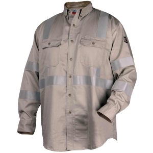FR COTTON STONE WORK SHIRT WITH SILVER REFLECTIVE. Pack 1. WF2112-ST-XLG